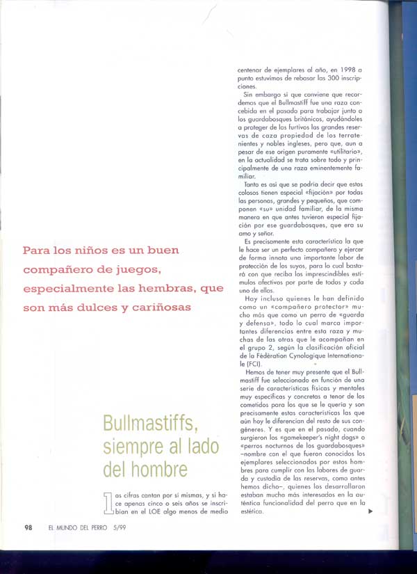 Numero especial del Bullmastiff